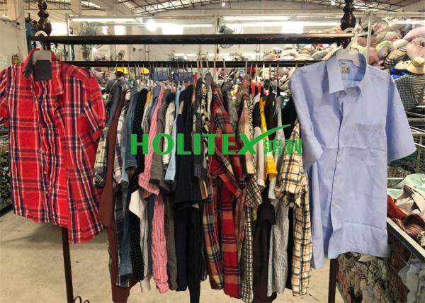 Adults 2nd Hand Mens Clothing , Second Hand Used Clothes Mens Shirts Short Sleeves