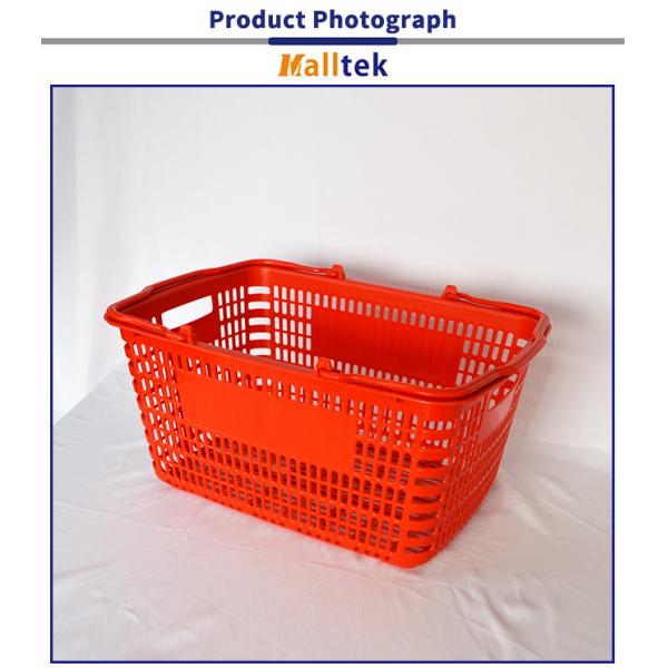 Красный цвет Супермаркет Покупка корзины грузоподъемного экологического пластика