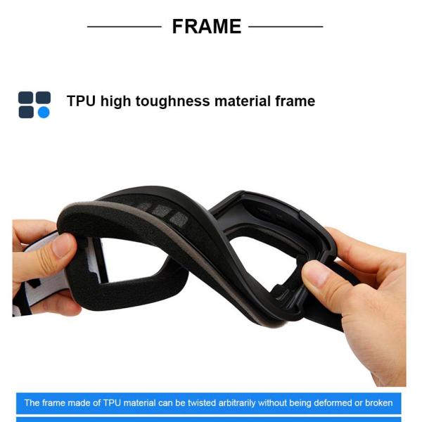 Customized Color Ski Goggles with Adjustable Elastic Strap and Double Anti-Fog Lens