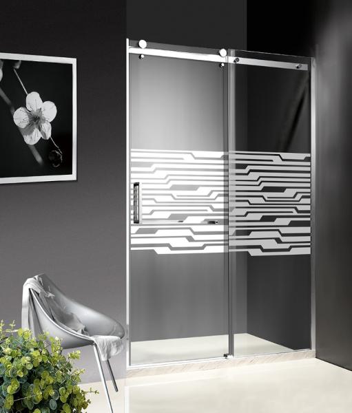 Stainless Sliding 1200-1800X1950mm Glass Shower Door