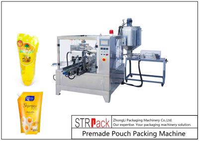 Liquid Premade Pouch Packing Machine Rotary With Paste Filler