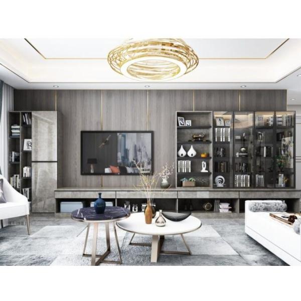 стена полок ТВ живущей комнаты 60in установила