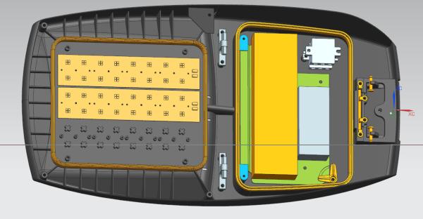 70 Watt Led Parking Lot Light Fixtures SMD3030 Chips Aluminum Housing
