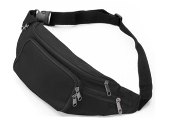 Promotional Black Microfiber Multi Pockets Travel Organizer Runner Sport Waist Bag For Waist