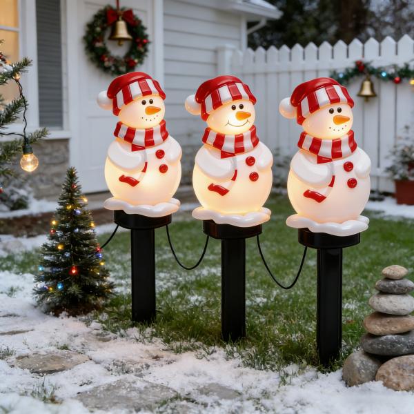 40cm Height Christmas Ground Stake Lights with IP65 Waterproof and Energy-Saving LED for Festive Outdoor Decor
