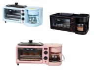 Aço inoxidável 3 em 1 fabricante de café da manhã melhor conjunto de produtos de bolo máquina de café frigideira
