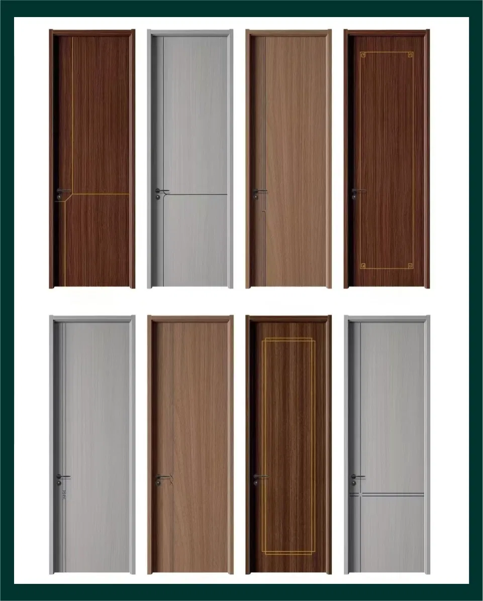 CE ISO Certified Zero Formaldehyde Soundproof Solid Wood Interior Door for Villa Hotel Hospital Projects