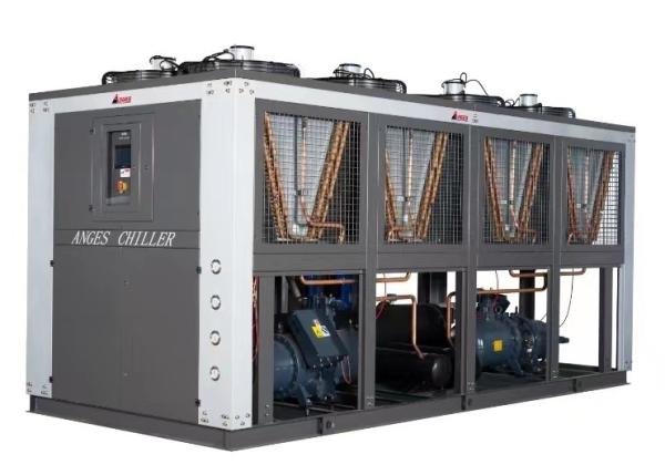 Capacité de refroidissement de 100 tonnes/HP Système de commande PLC du refroidisseur à vis refroidi à l'air personnalisable