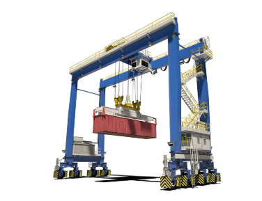 Remote Control Diesel Engine RTG Rubber Tyred Gantry Crane with 15-50 Ton Capacity for Container Lifting