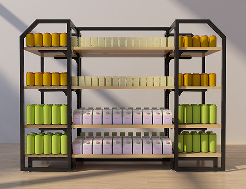 металл высоты глубины 800mm 400mm и деревянные промышленные полки для супермаркета