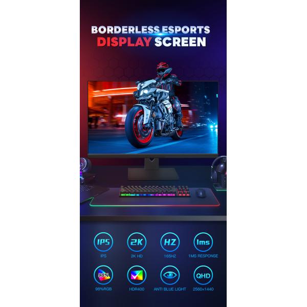 Frameless 27 Inch Gaming Monitor Nano IPS 144Hz 165Hz 180Hz 200Hz 240Hz PC Monitor