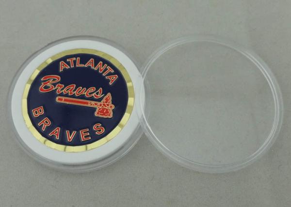 2.5 Inch Personalized Coins By Brass stamped  4.0 mm For Braves