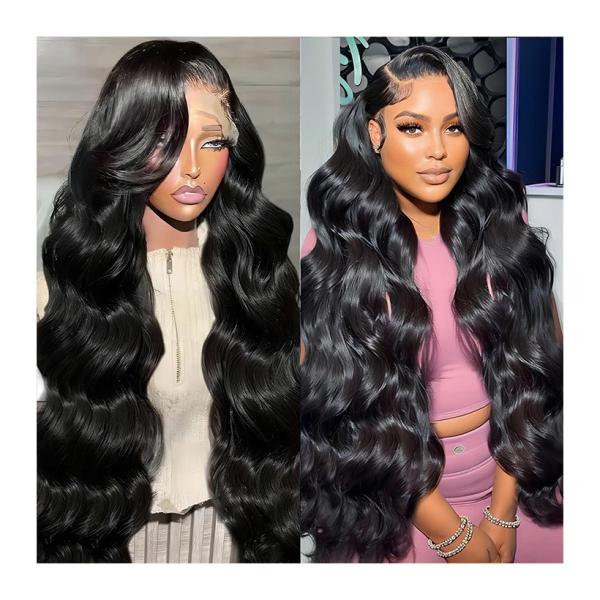 Virgin Hair Frontal Wig with Swiss Lace Openings and Raw Indian Hair