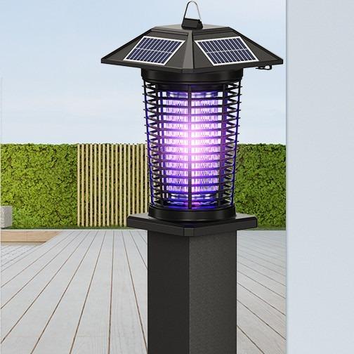 Outdoor Solar Mosquito Zapper, 360° Coverage, Dual UV Light Modes