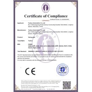 Turboo Euro Technology Co., Ltd. Сертификации