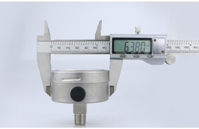 Stainless Steel Y60ZBF Pressure Gauge for High Precision 1-600bar Compression Testing