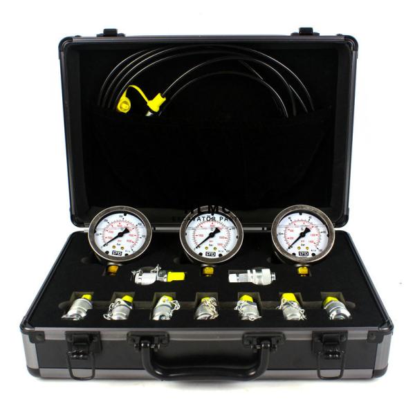 10Mpa 25Mpa Hydraulic Pressure Gauge Set , Excavator Diagnostic Test Kits