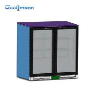 De LED de contrôle de crémaillère du refroidisseur 756mm de taille porte coulissante de bouteille manuellement double