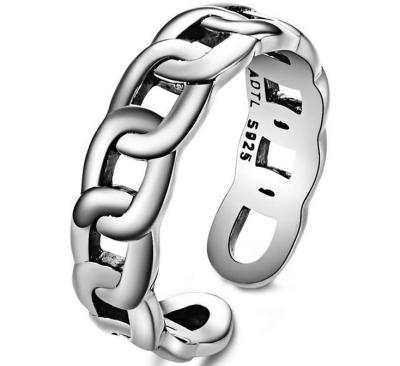 Men and women of European and American style fashion chain ring Rings S925 Silver