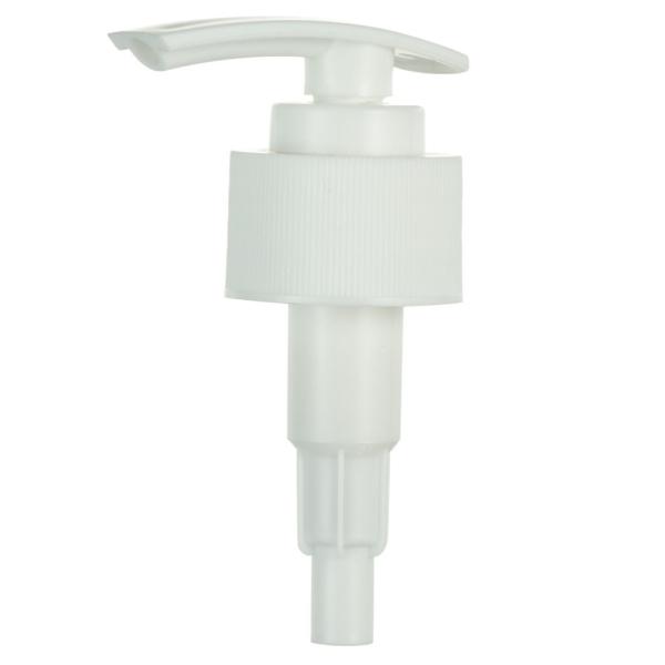 Bomba de loción de cierre de plástico con nervadura blanca 28/410 personalizable con certificación ISO