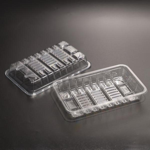 Placa de armazenamento de alimentos rectangular de plástico PET Livre de BPA para frutas e vegetais