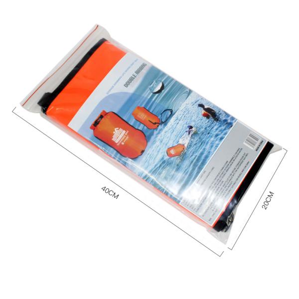 Nylon PVC Fabric 36x70cm Open Water Swimming Float Bag