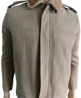 Khaki Military Style Faux Fur Collar Thickened Jacket Customizable Fabric Military Jacket for Winter Cold Weather