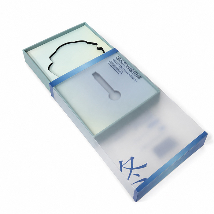 Soft Frosted PET Sleeve Custom Window Boxes Pearl Cotton Insert Packaging