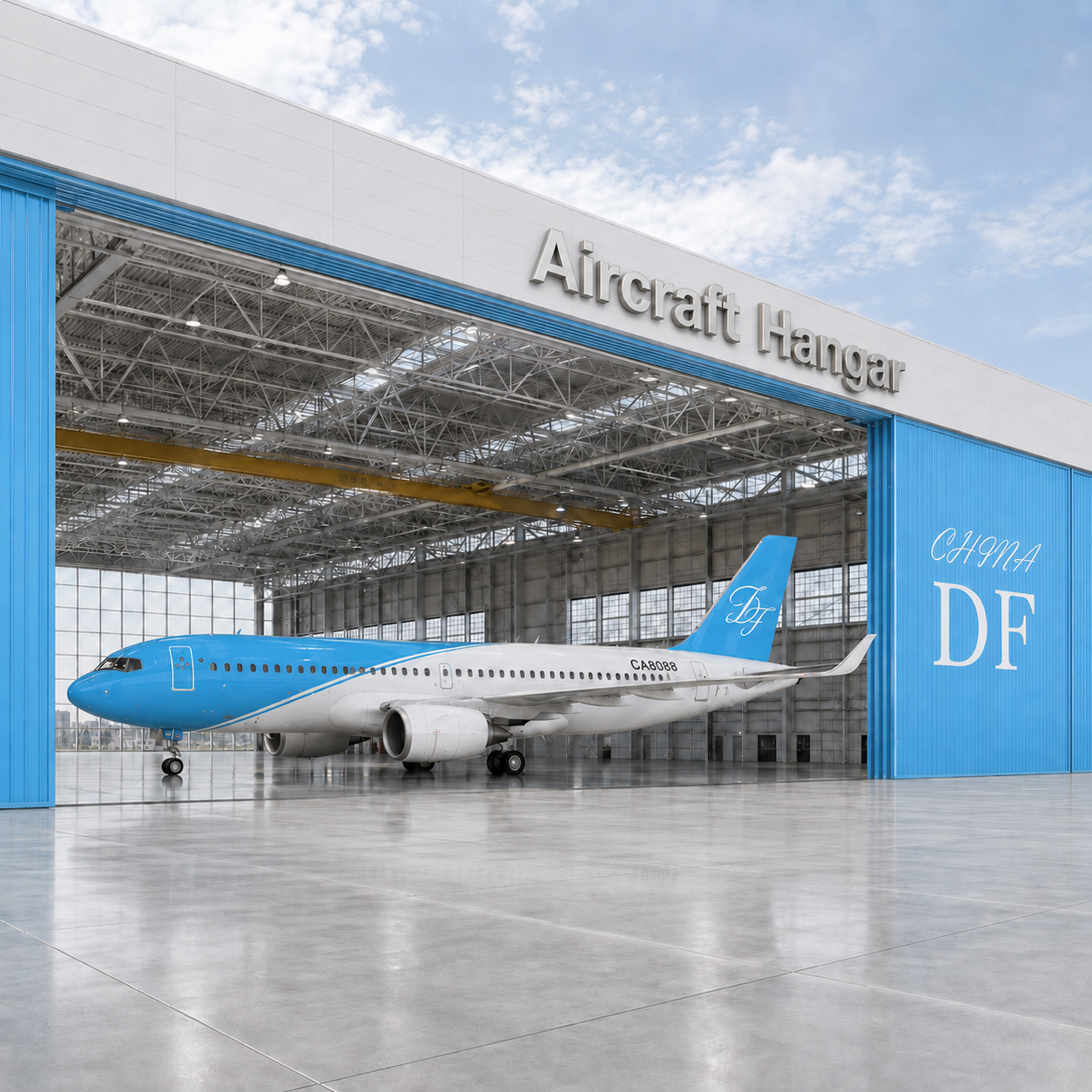 Customized Steel Structure Expandable Modular Prefab Metal Airplane Hangar Warehouse