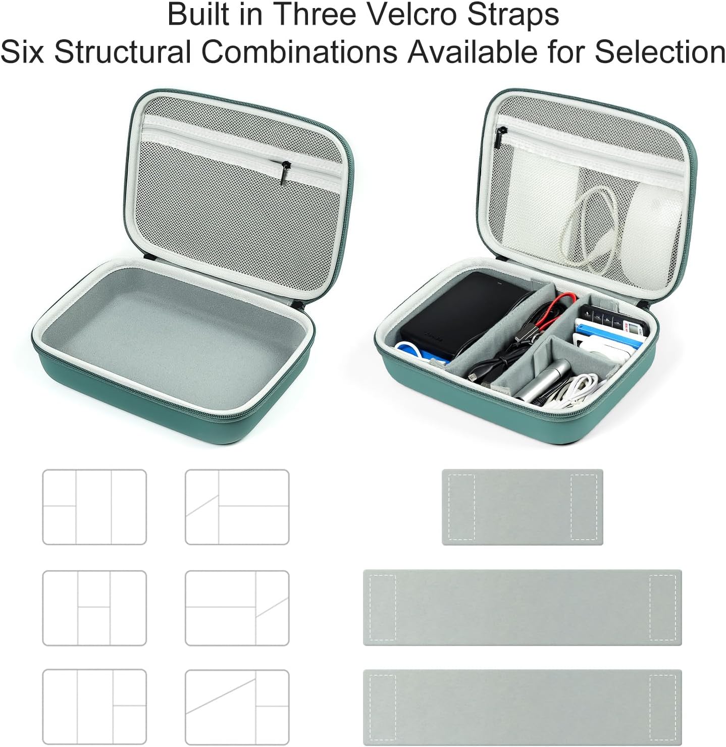 EVA Electronic Accessories Storage Case Large Shockproof Waterproof Storage Bag for Electronics Organizer Portable Cable Storage Bag for Travel or Work