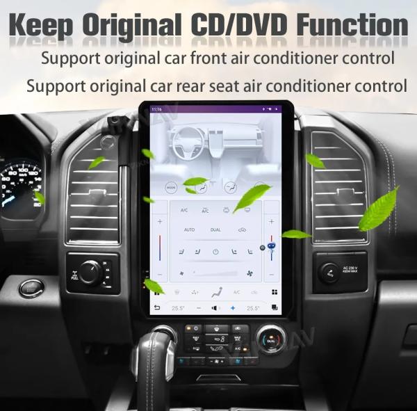 14.4 inch 2K HD Touch Screen Stereo For Ford Expedition 2015-2022 GPS Multimedia Player Android Auto Wireless Carplay