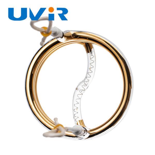 380V 2700W Lampe à chaleur circulaire à infrarouge dorée