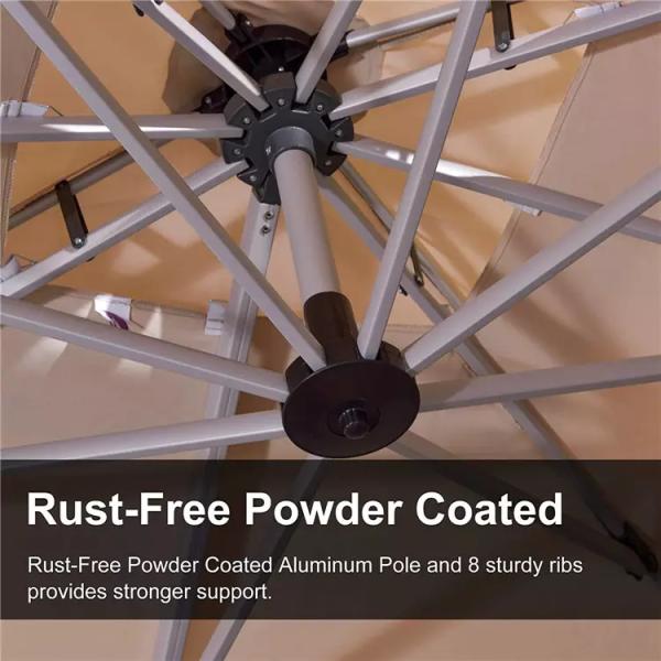 UV Aluminum Commercial Waterproof Sunshade Windproof Garden Outdoor Umbrella with 1.5m Radii