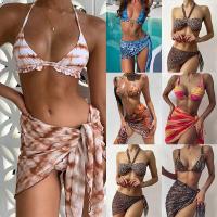 UPF 50++ Ladies Swimsuit  Skirt 3 Piece Swim Set Slim Green  M L XL  Polyamide