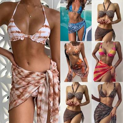 UPF 50++ Ladies Swimsuit  Skirt 3 Piece Swim Set Slim Green  M L XL  Polyamide