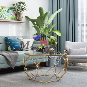 Золото/выдолбленная галактика черноты/белых нержавеющей стали журнального стола - вне дизайн шестиугольника