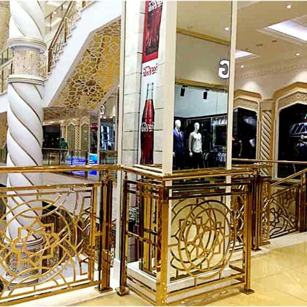 Custom Metal Decorative Railing SS Baluster Stainless Steel Plate Railing For Stairs