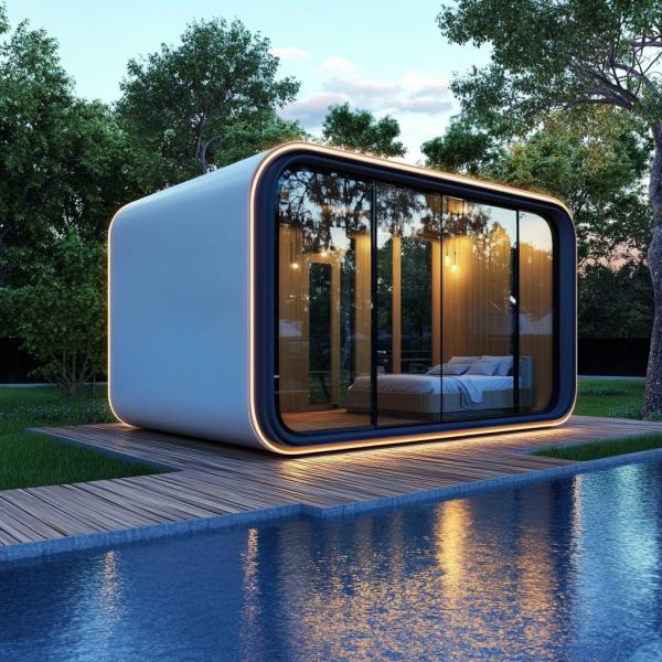 2025 New Fashion Smart House Prefab Apple Cabin Luxury Glamping Tent for Living
