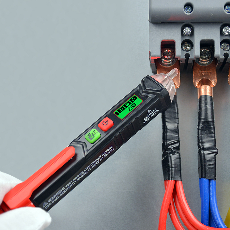 2 в 1 дисплее 48V LCD не контактируйте детектор напряжения тока AC