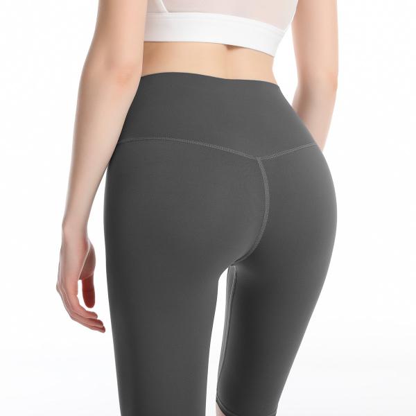 Double-sided brocade sanded high-bounce nude sense fitness pants high waist peach hip five points tight yoga shorts woma