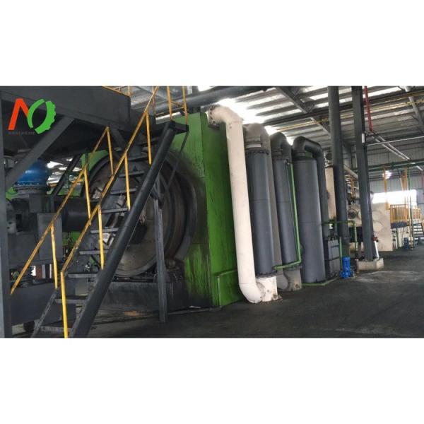 Raw Material Waste Tyre and Plastic Converted to Fuel with Continuous Pyrolysis Plant