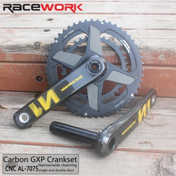 Bicicleta rodoviária Carbon Gxp Crank Integrado 10/11s Disco Único Disco Duplo 170mm comprimento