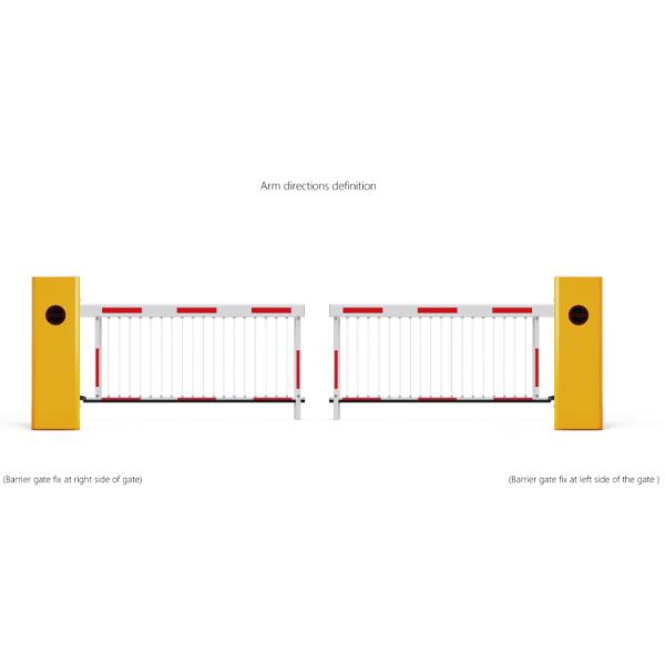 Электроснабжение DC24V 8 м длины рукава бум барьер с светодиодным светом и механизм без пружины