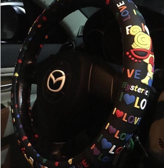 cartoon car steering wheel hubs cover 2016 new arrival 38cm UNIVERSAL