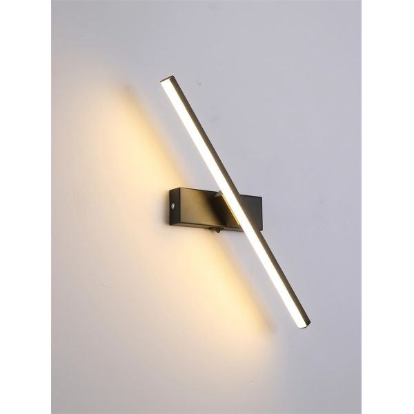 330° Rotatable LED Wall Light Minimalist black Bathroom Strip mirror front light(WH-MR-81)