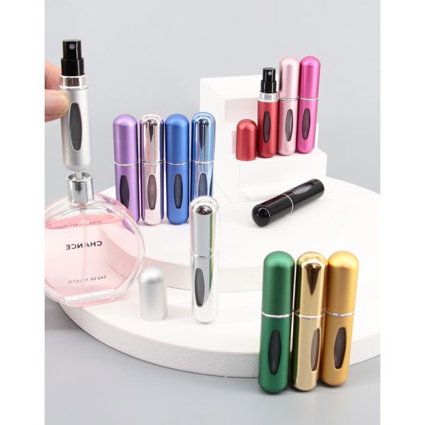 5ml Portable Bottom-Refill Perfume Atomizer – Leak-Proof Aluminum Travel Spray Bottle for Fragrance