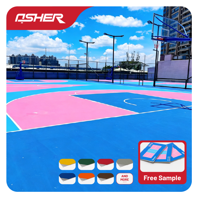 Premium Wear-Resistant Acrylic Flooring System for Tennis & Basketball Courts