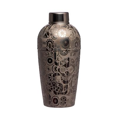 SS304 Stainless Steel Barware Martini Cocktail Shaker 17 Oz With Built In Strainer