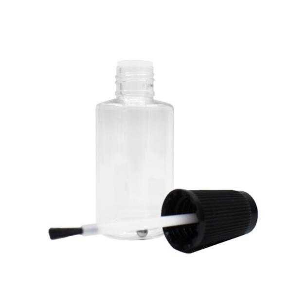 20ml pet plastic bottle with cap and brush steel ball car paint touch up paint bottle