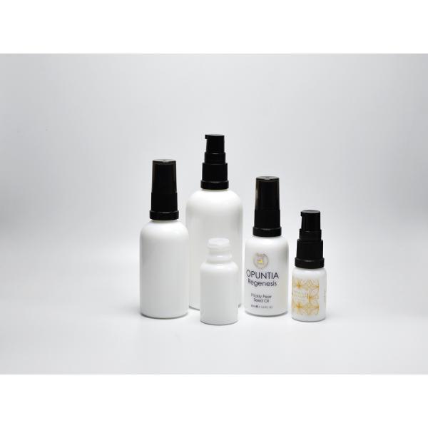 Serum CBD Essence Oil Opal White Glass Bottles With Pump Spray, Medical Skin Care Glass Primary Packaging For Skincare